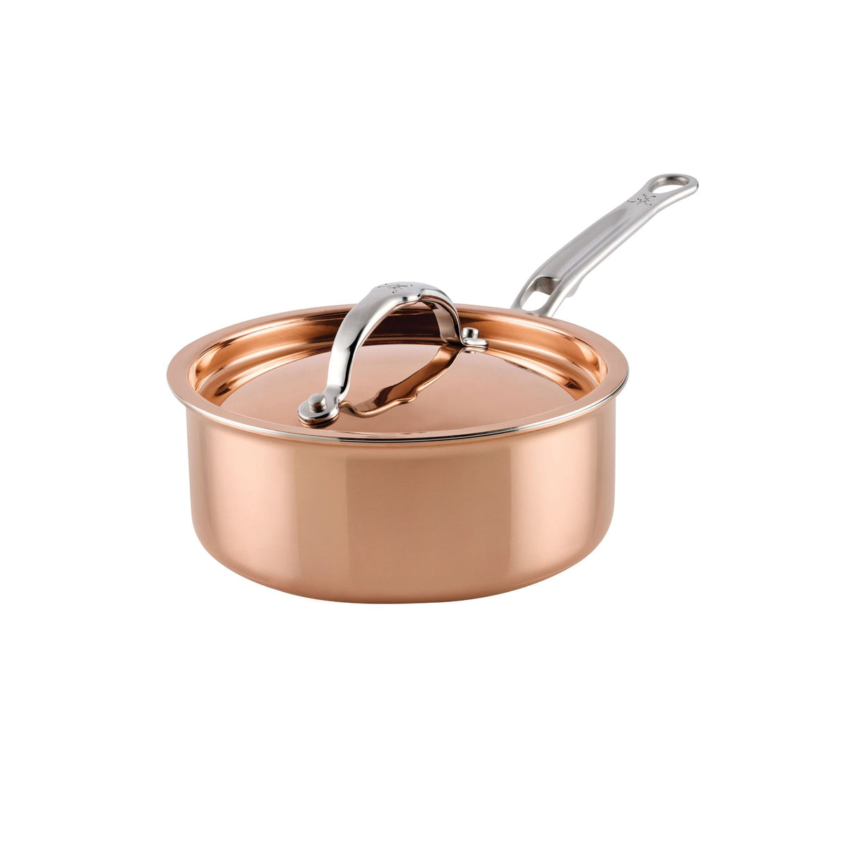 For sauces, reductions and grains – copper clad stainless steel – Hestan CopperBond Aura Copper Clad Covered Saucepan...