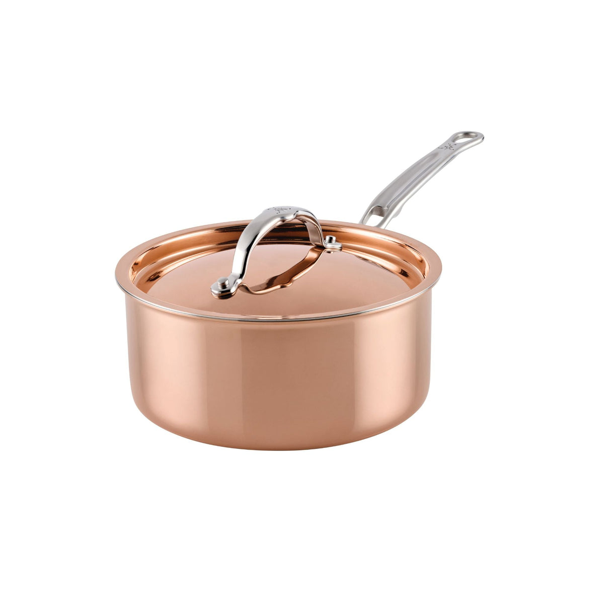 For sauces, reductions and grains – copper clad stainless steel – Hestan CopperBond Aura Copper Clad Covered Saucepan...
