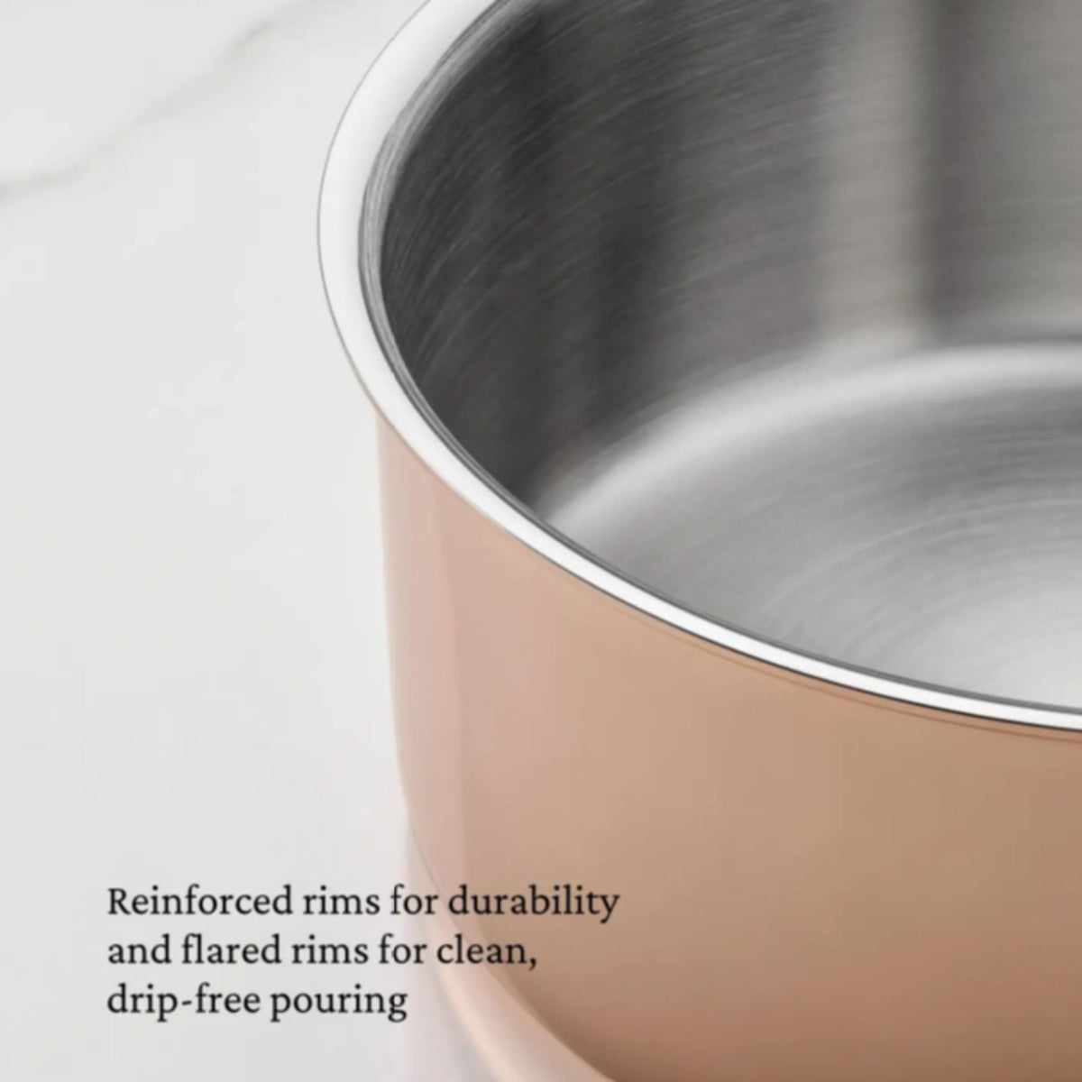 Additional angle: for sauces, reductions and grains – copper clad stainless steel – Hestan CopperBond Aura Copper Clad...