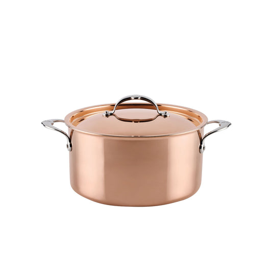 For stocks, soups and pasta – copper clad stainless steel – Hestan CopperBond Aura Copper Clad Covered Stockpot 24cm/5.7L
