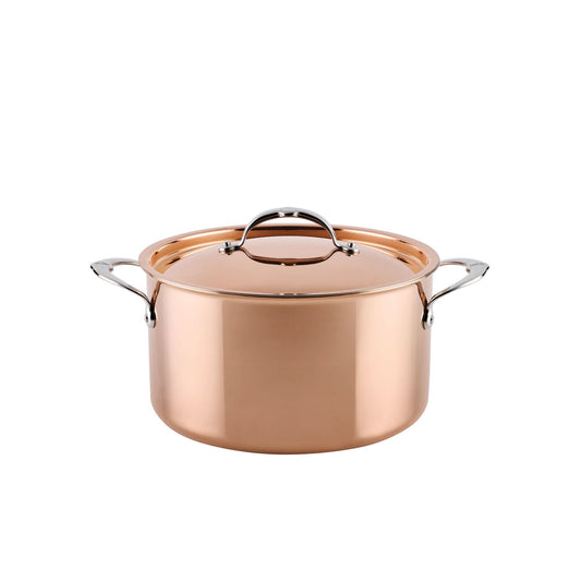 For stocks, soups and pasta – copper clad stainless steel – Hestan CopperBond Aura Copper Clad Covered Stockpot 26cm/7.6L