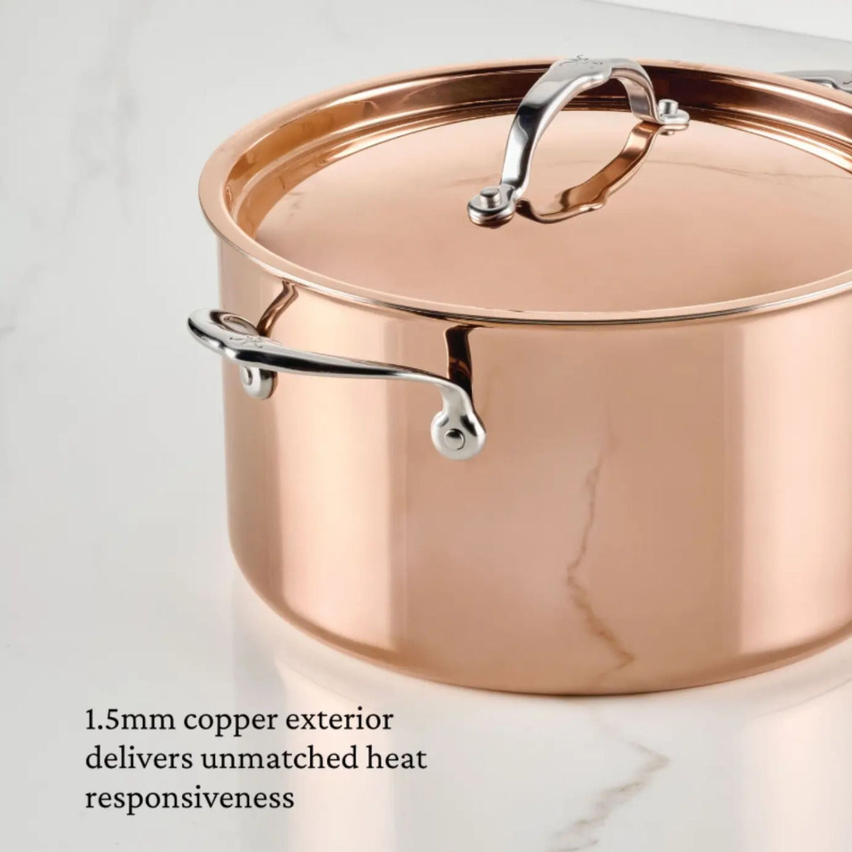 Additional angle: for stocks, soups and pasta – copper clad stainless steel – Hestan CopperBond Aura Copper Clad Covered...