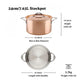 Additional angle: for stocks, soups and pasta – copper clad stainless steel – Hestan CopperBond Aura Copper Clad Covered...