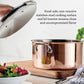 Close-up finish detail: for slow braising and pan roasting – copper clad stainless steel – Hestan CopperBond Aura Copper...