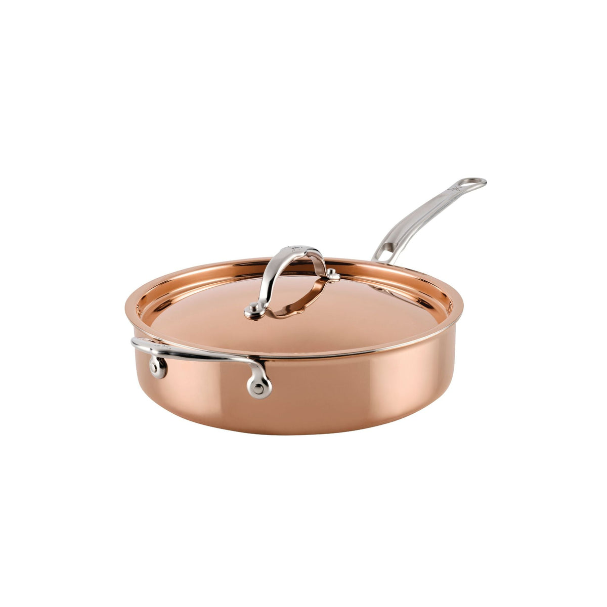 For searing, sautéing and braising – copper clad stainless steel – Hestan CopperBond Aura Copper Clad Covered Saute Pan...