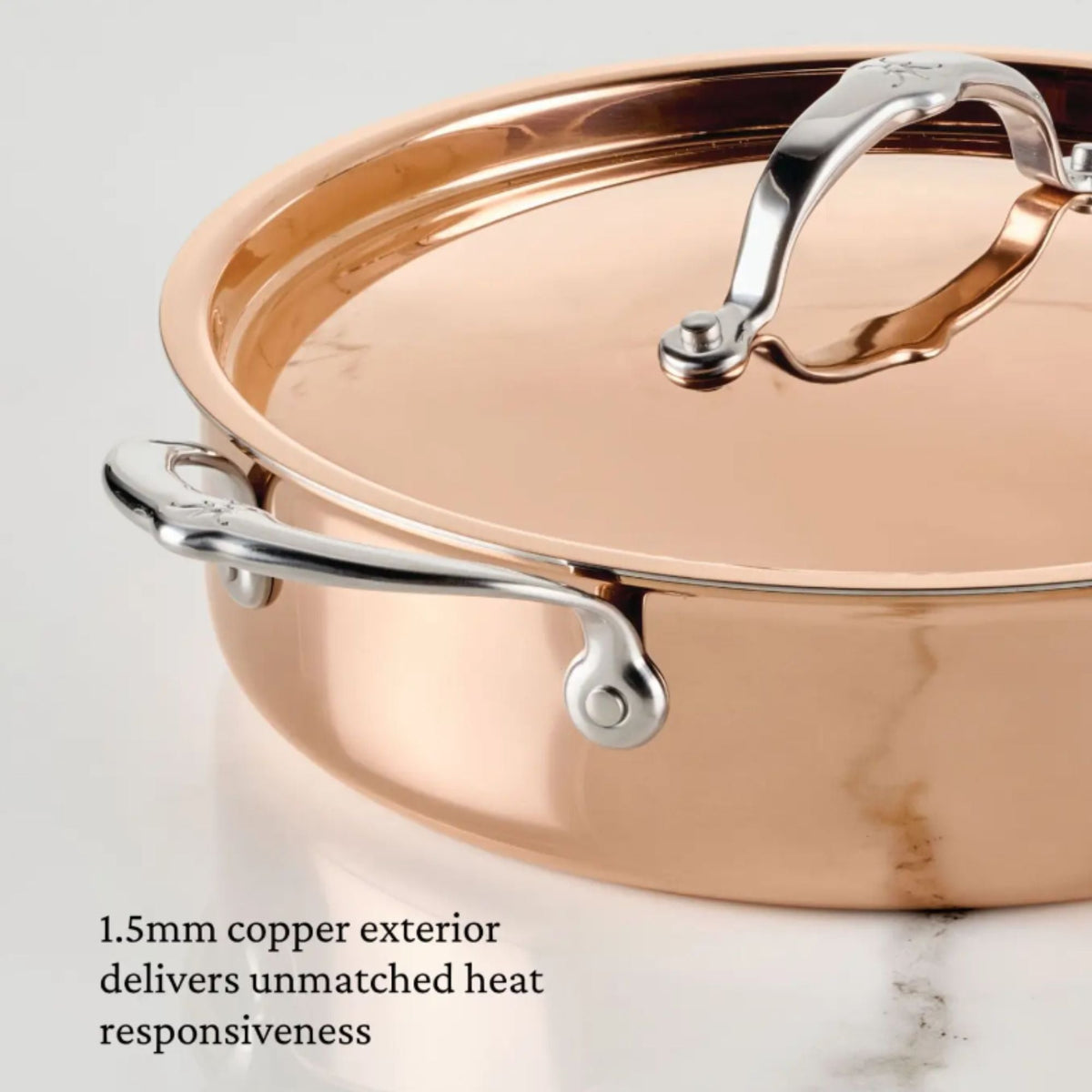 Additional angle: for searing, sautéing and braising – copper clad stainless steel – Hestan CopperBond Aura Copper Clad...