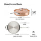 Styled lifestyle shot: for searing, sautéing and braising – copper clad stainless steel – Hestan CopperBond Aura Copper...
