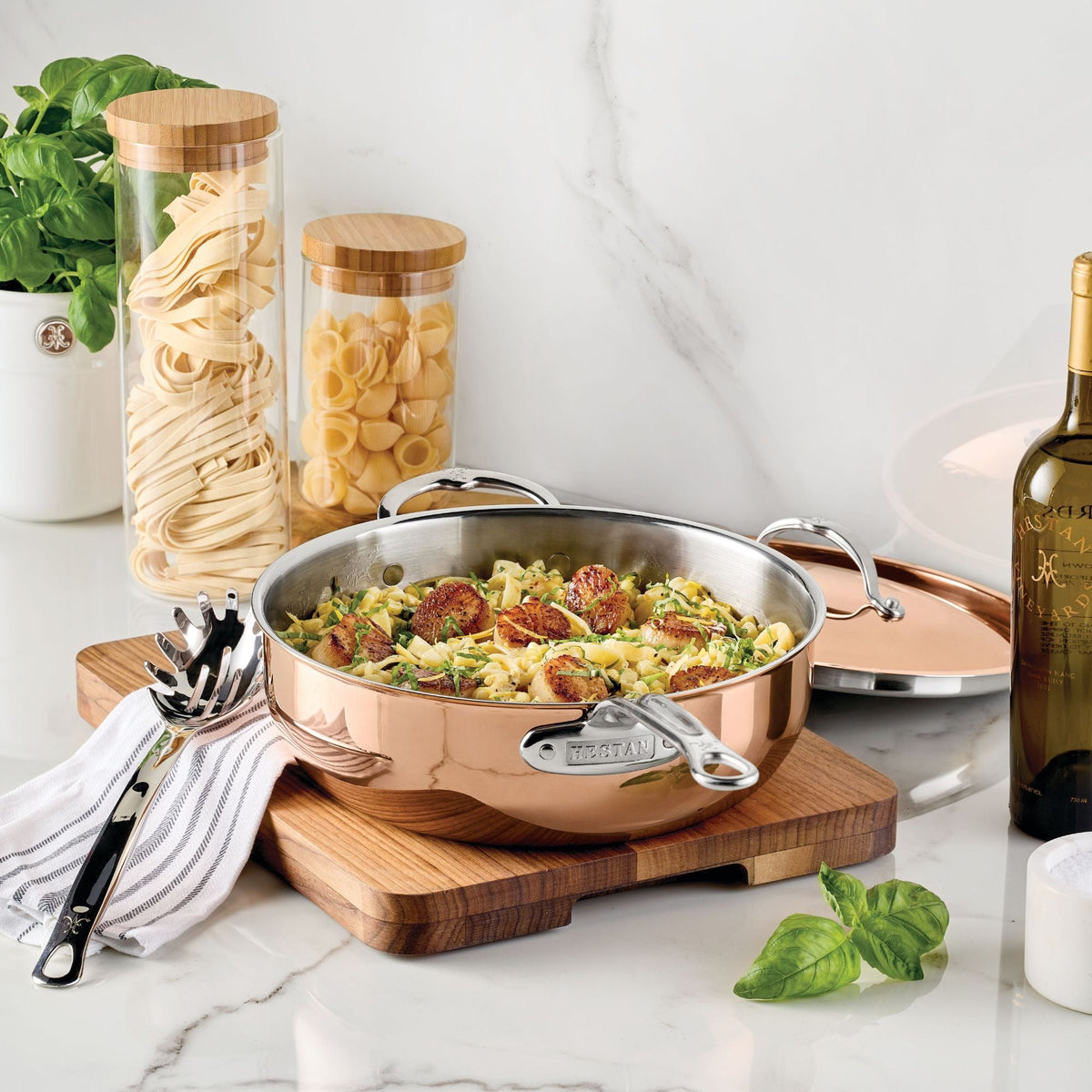 Product detail view: for risotto, sauces and one-pan meals – copper clad stainless steel – Hestan CopperBond Aura Copper...