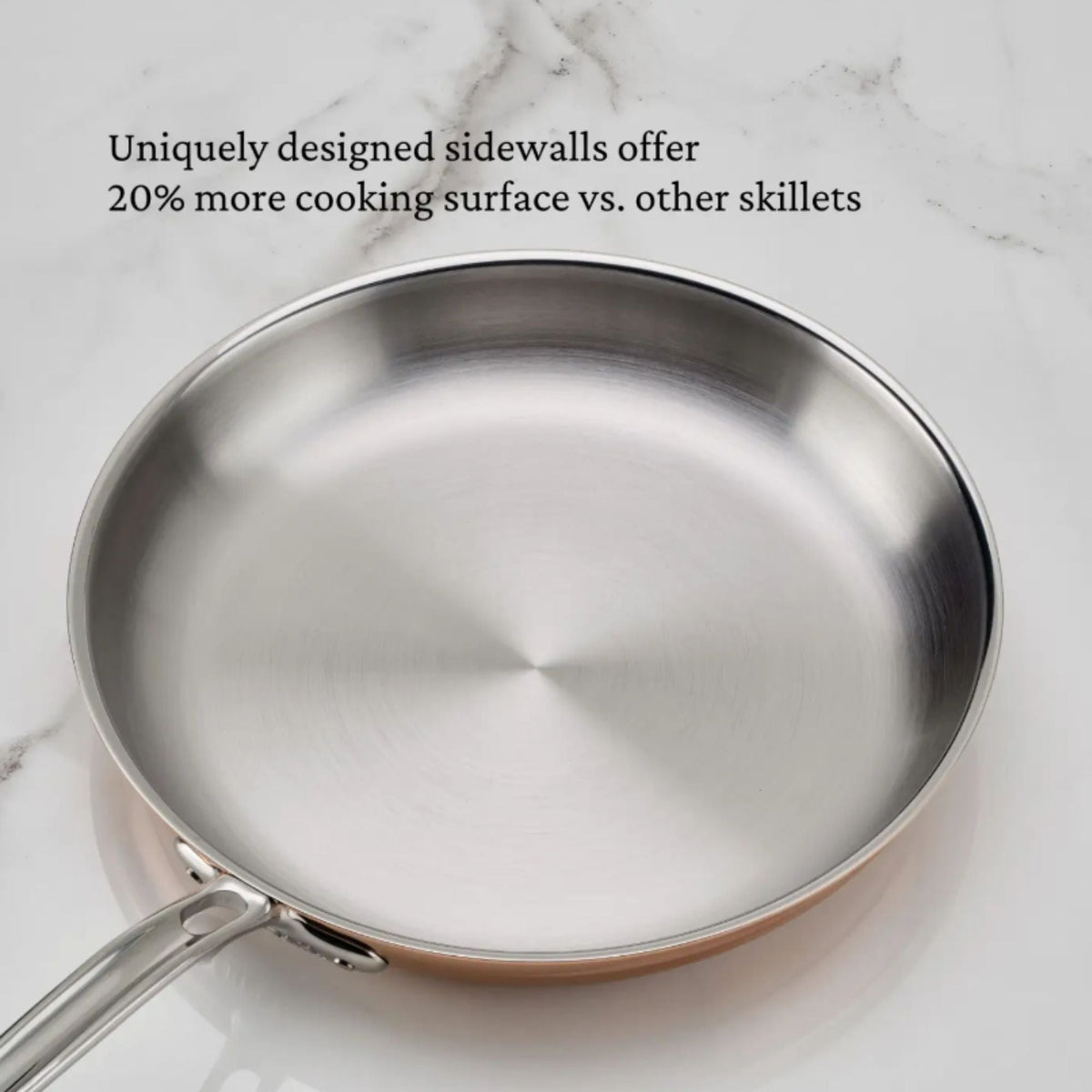 Full display view: for searing and pan sauces – copper clad stainless steel – Hestan CopperBond Aura Copper Clad Open...