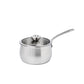 Meyer White Steel Stainless Steel Induction Saucepan With Glass Lid 18cm