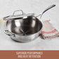 Essteele Eternità Stainless Steel Induction Covered Chefs Pan with Helper Handle 28cm