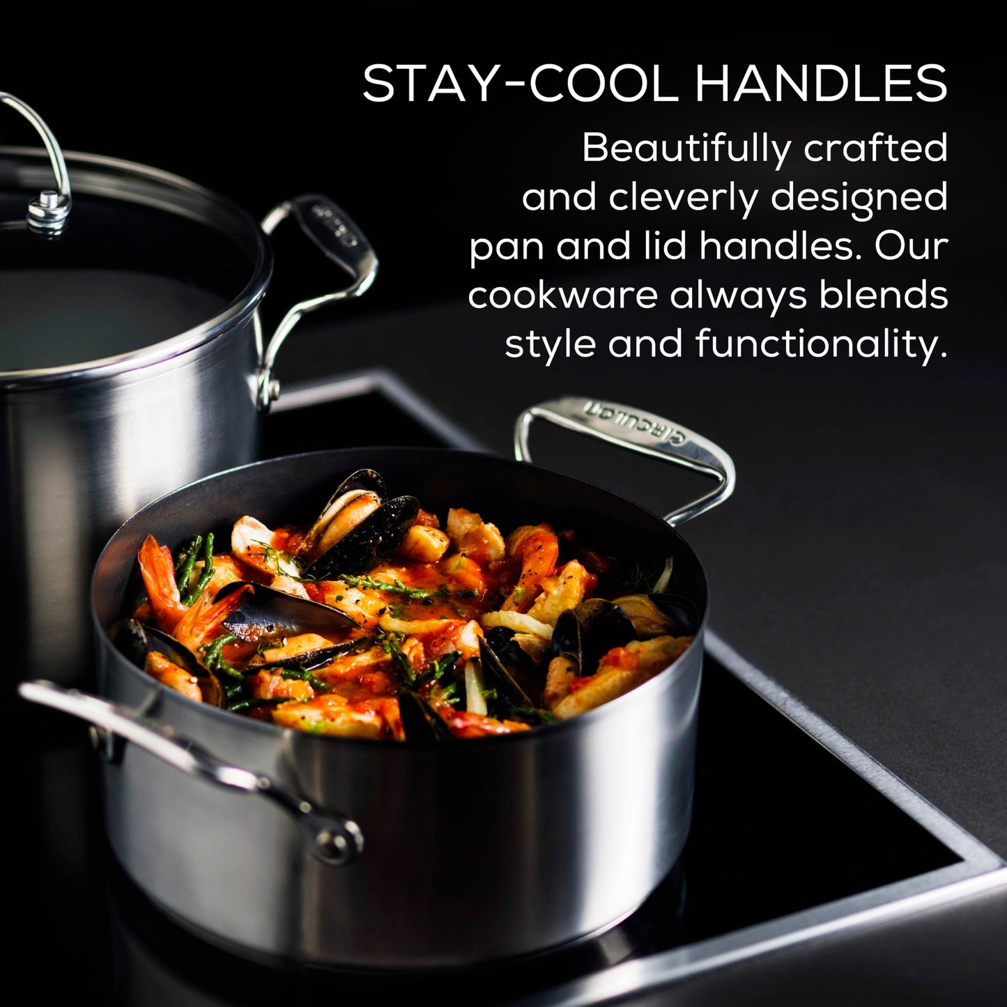 Circulon S-Series Hybrid Stainless Steel Nonstick Induction Stockpot 30cm/7.1L