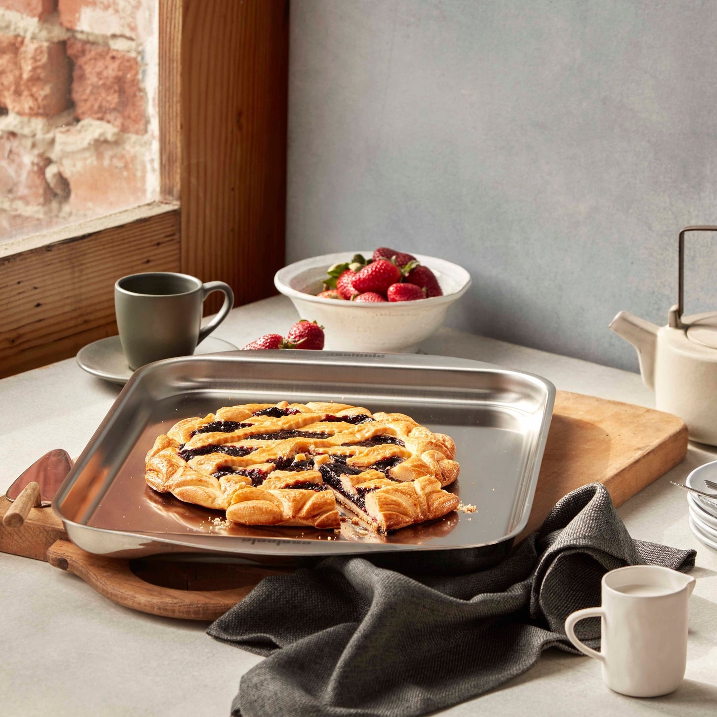 Essteele Clad Ovenware Stainless Steel Baking Sheet 30cm x 38cm x 2.5cm