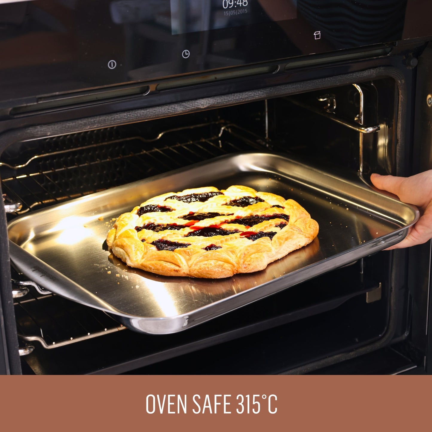 Essteele Clad Ovenware Stainless Steel Baking Sheet 30cm x 38cm x 2.5cm