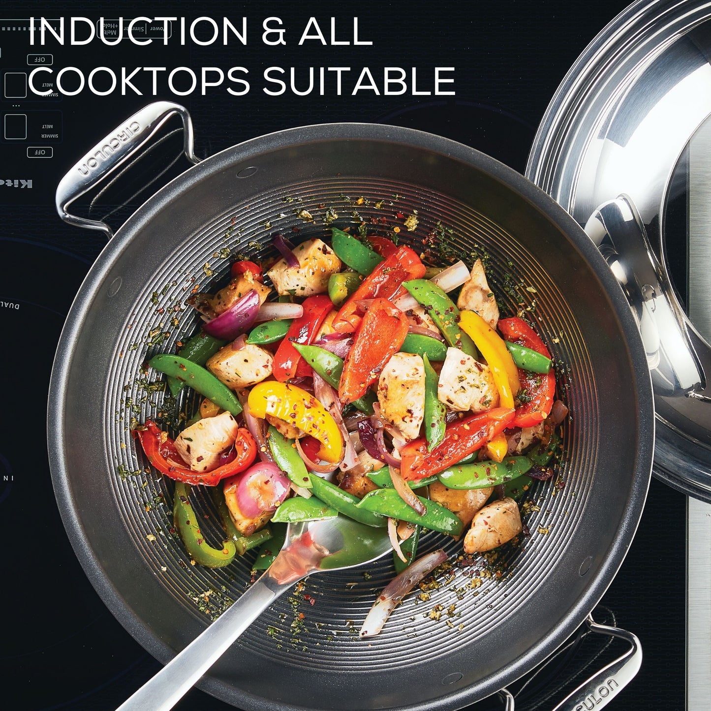 Circulon C-Series Hybrid Covered Wok 36cm