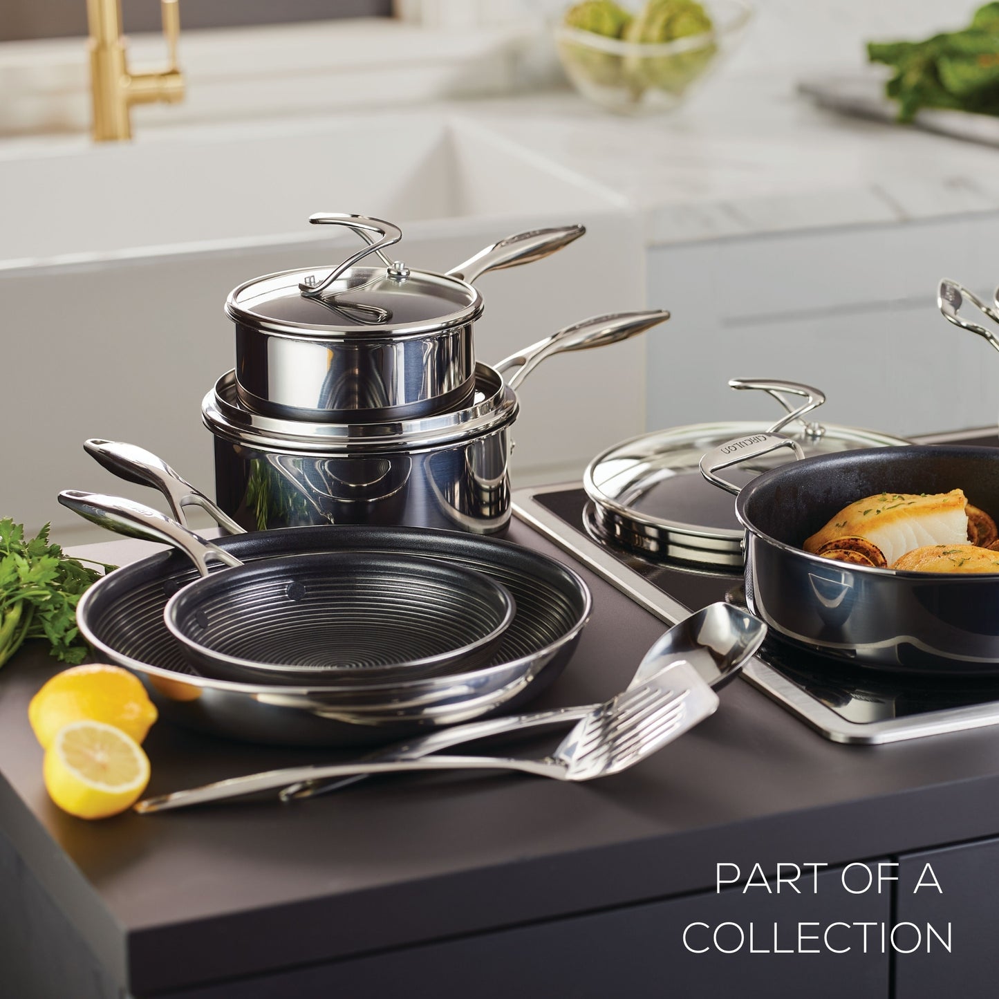 Circulon C-Series Hybrid 10 Piece Cookware Set With Utensils