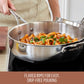 Essteele Eternità Stainless Steel Induction Covered Chefs Pan with Helper Handle 28cm
