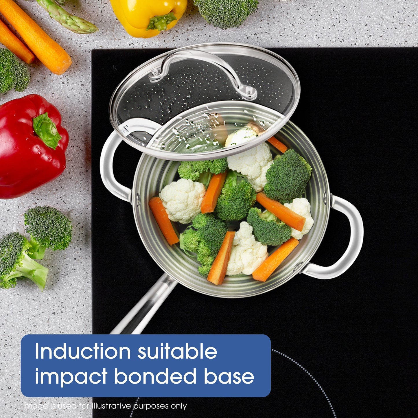 RACO Steel Essentials Stainless Steel Induction Covered Stockpot 24cm/5.7L