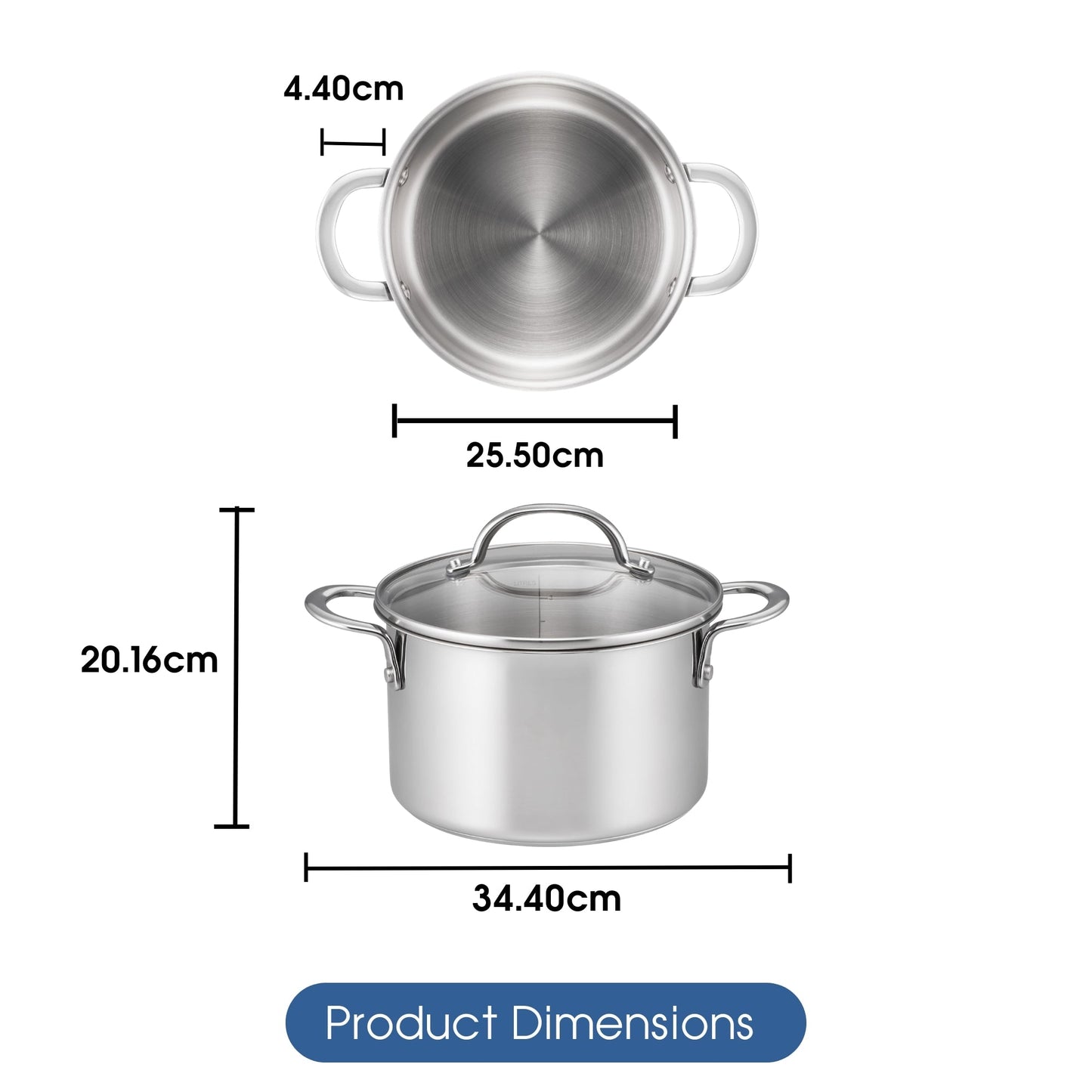 RACO Steel Essentials Stainless Steel Induction Covered Stockpot 24cm/5.7L