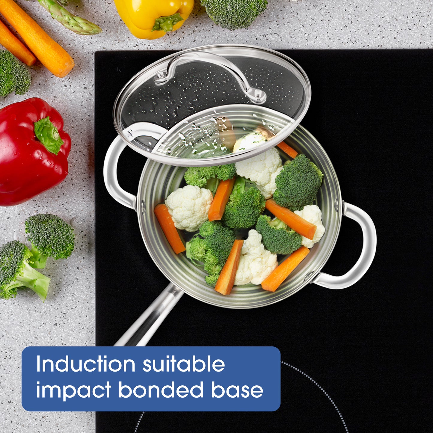 RACO Steel Essentials Stainless Steel Induction Covered Saute 30cm/5.7L