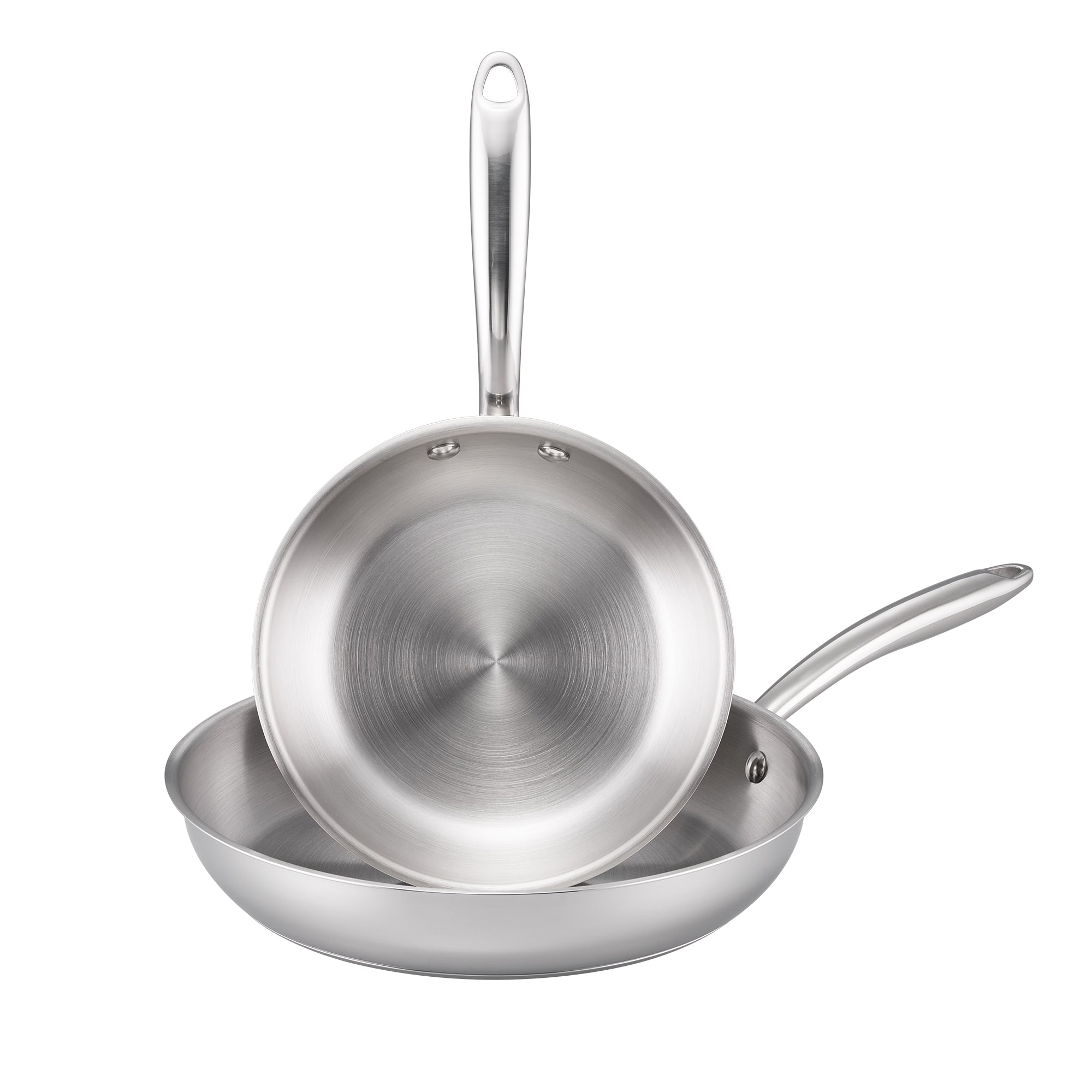 RACO Steel Essentials Stainless Steel Induction Open Frypan Twin Pack ...