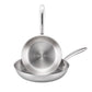 RACO Steel Essentials Stainless Steel Induction Open Frypan Twin Pack 20/28cm