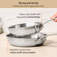 Meyer White Steel Stainless Steel Induction 24/28cm Frypan Twin Pack