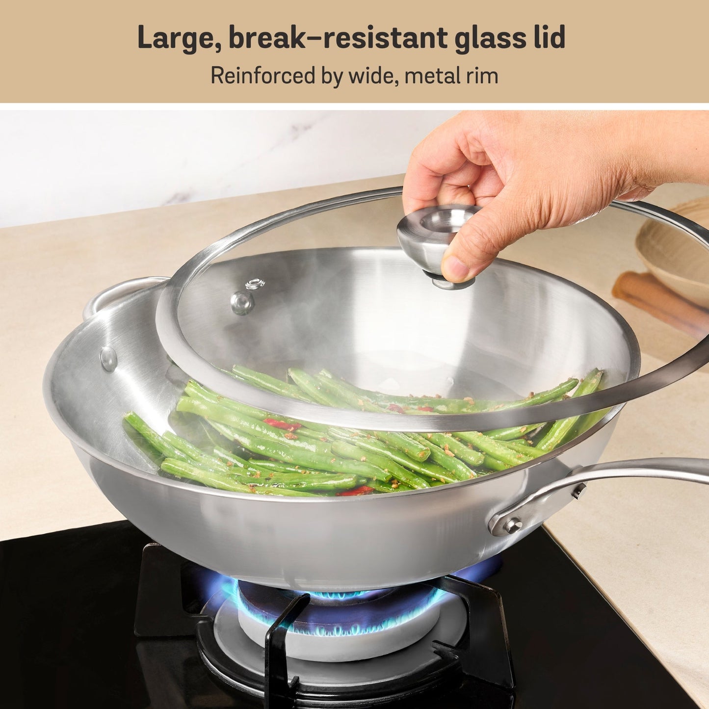 Meyer White Steel Stainless Steel Induction 3 Piece Complete Set