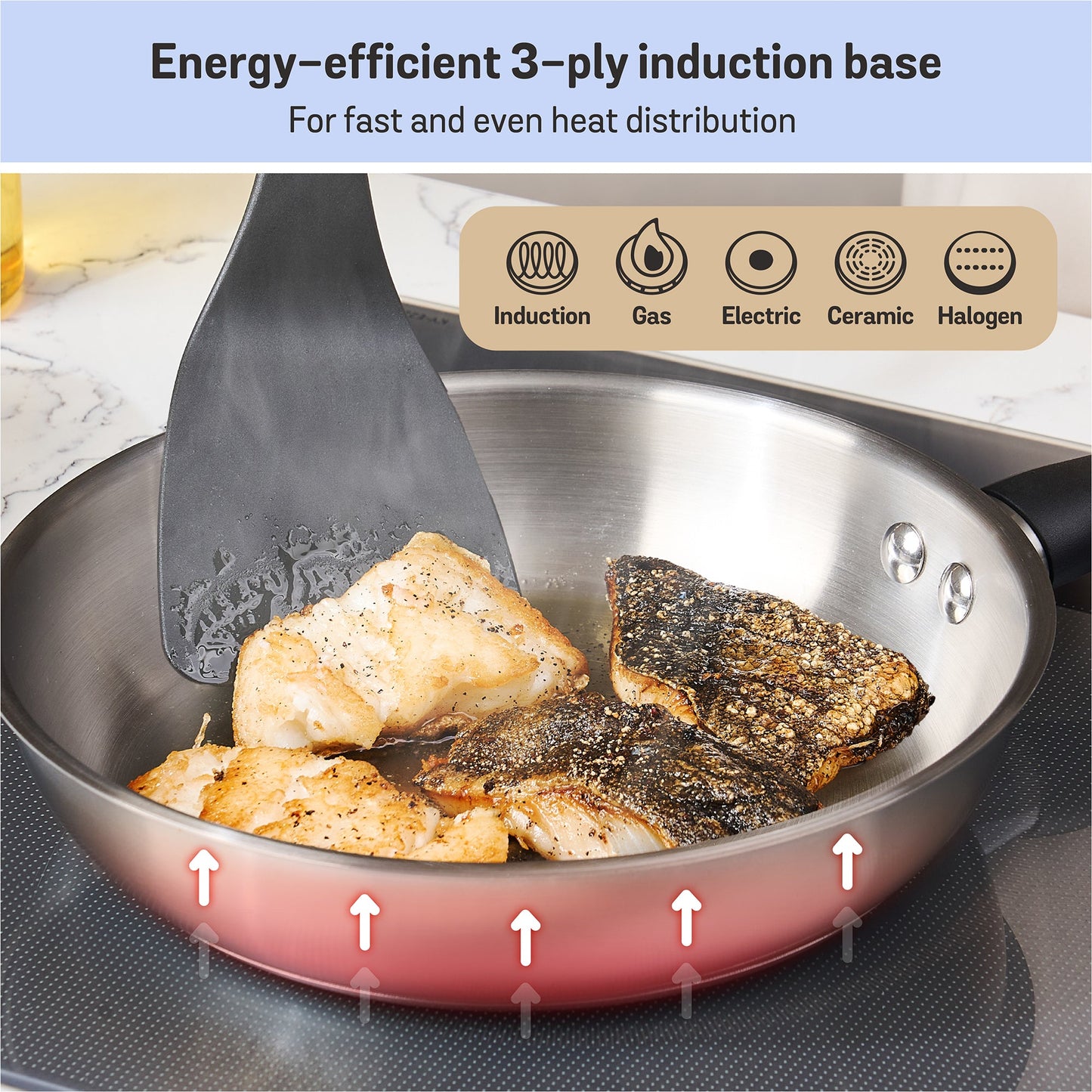 Meyer Luna Stainless Steel 3 Piece Cookware Set