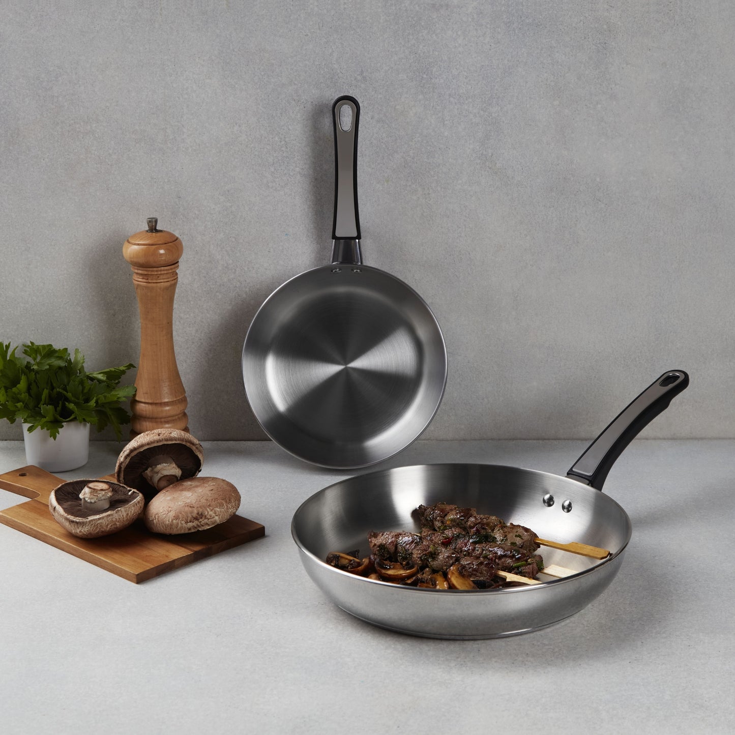 RACO SteelPro Stainless Steel Induction Open Frypan Twin Pack 20/28cm