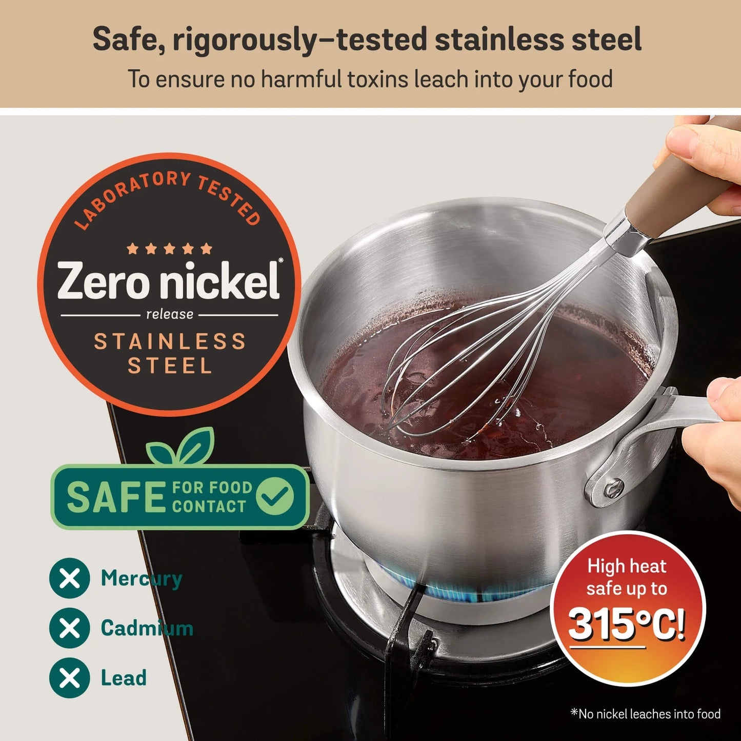 Meyer White Steel Stainless Steel Induction 3 Piece Starter Set