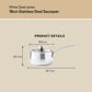 Meyer White Steel Stainless Steel Induction Saucepan With Glass Lid 18cm