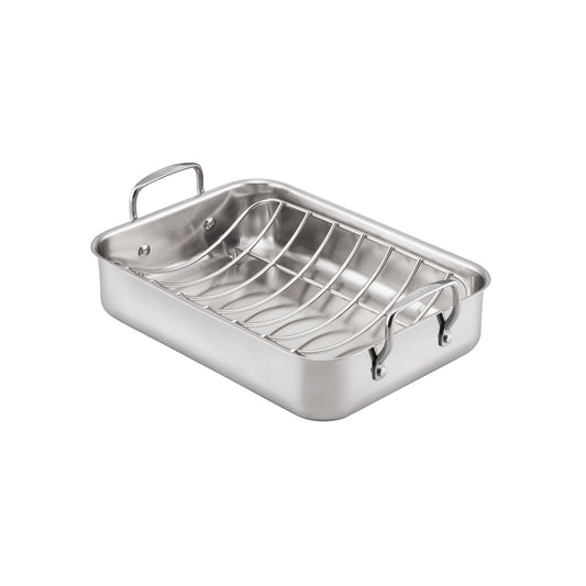 Essteele Stainless Steel Roaster With Rack 35cm x25cm x8cm