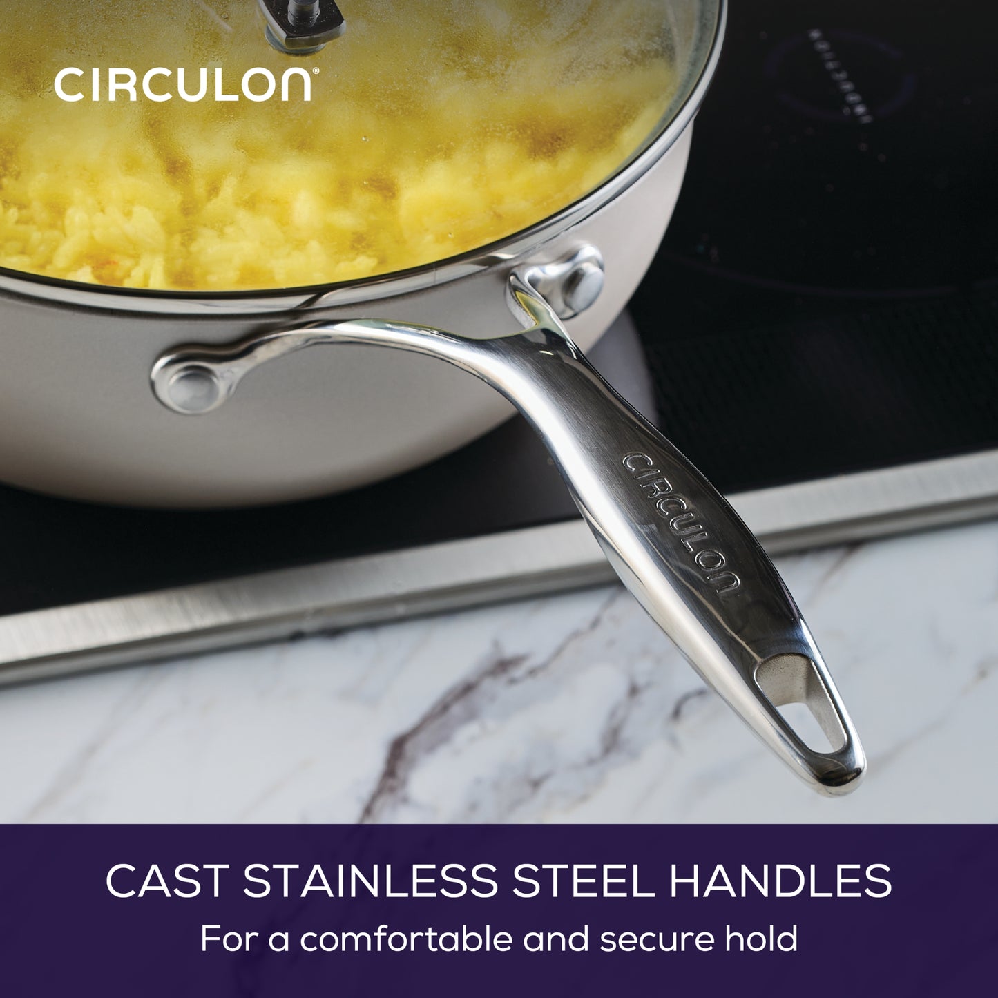 Circulon Infinity Pan With ScratchDefense™ Nonstick Induction Covered Multi-Pan With Tool/Lid Holder 24cm/2.8L