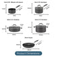 RACO Reliance Hard Anodised Induction 5 Piece Cookware Set