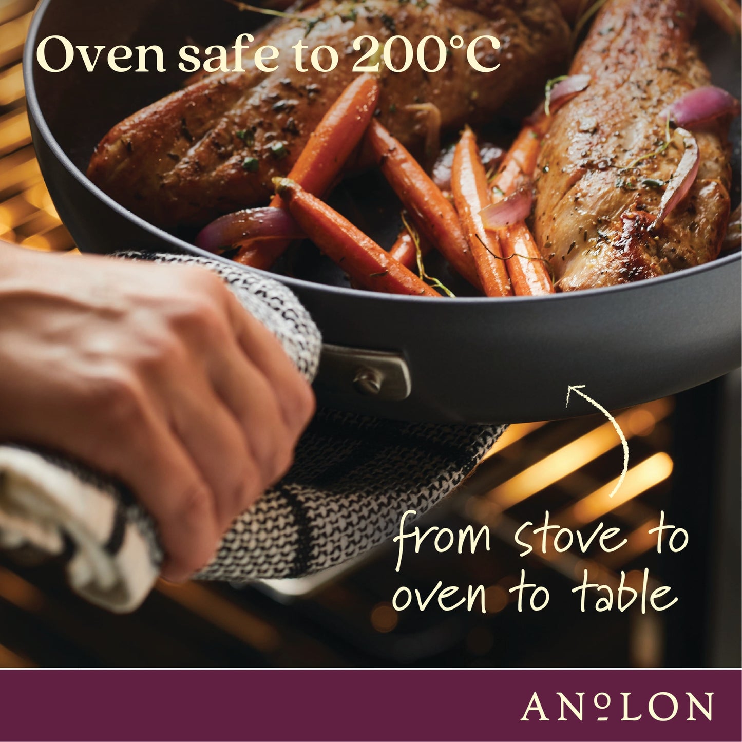 Advanced Home Nonstick Covered Saute with Helper Handle 30cm/4.7L Moonstone