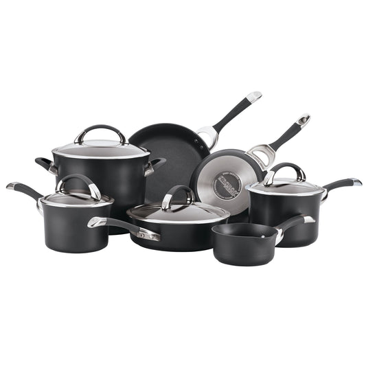 Circulon Symmetry Nonstick Induction 11 Piece Cookware Set Black