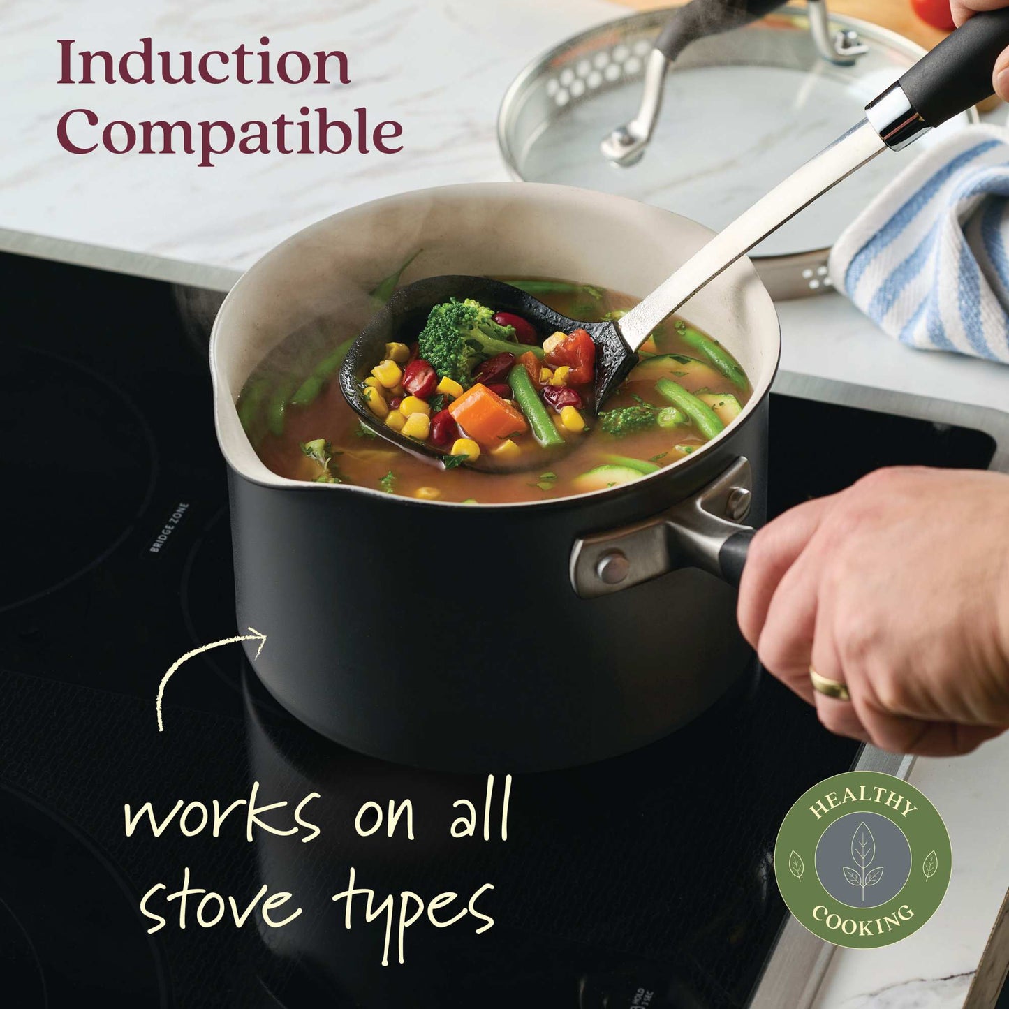 Anolon Advanced Ceramic Nonstick Induction 9 Piece Cookware Set