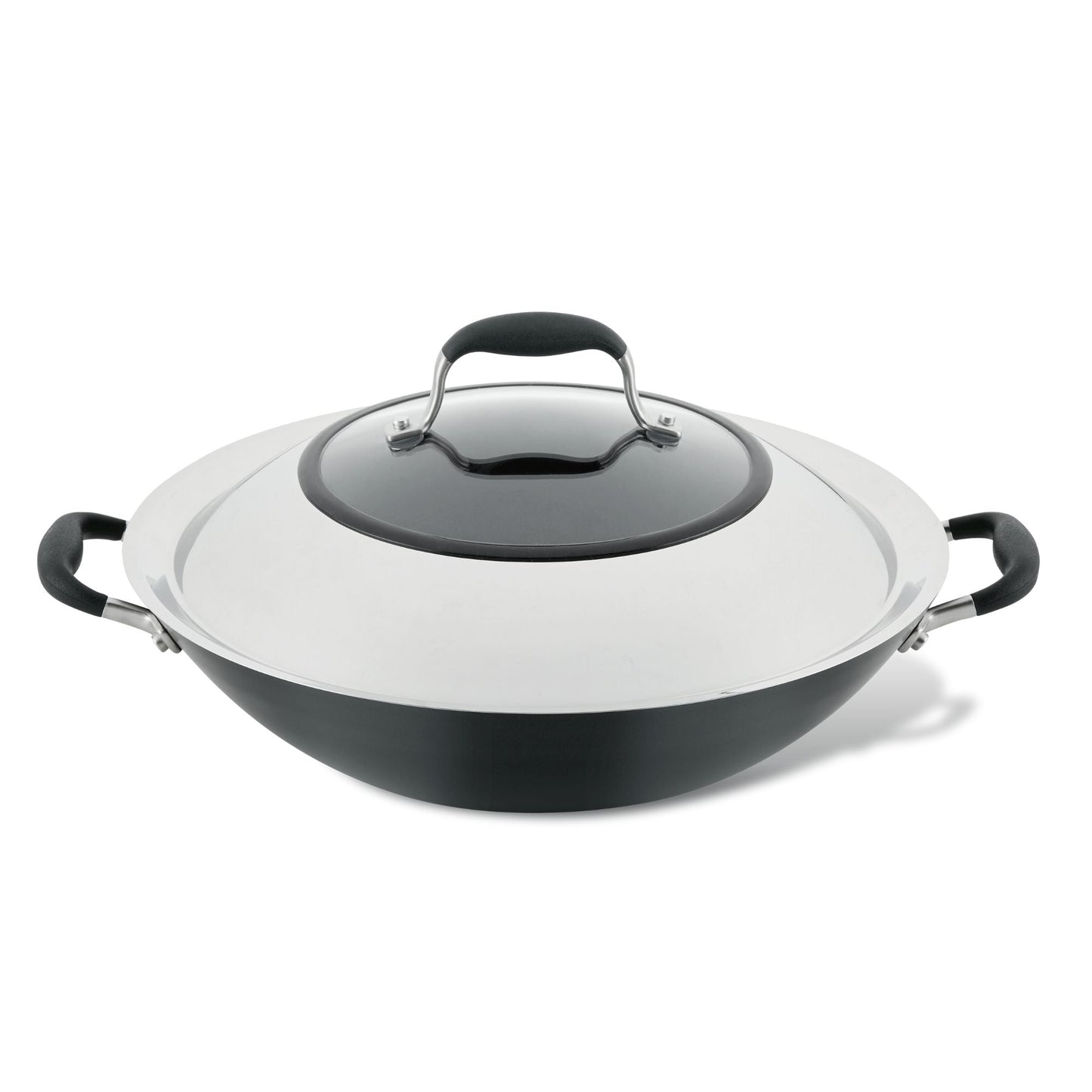 ANOLON Advanced Home 36cm Covered Wok with side handles