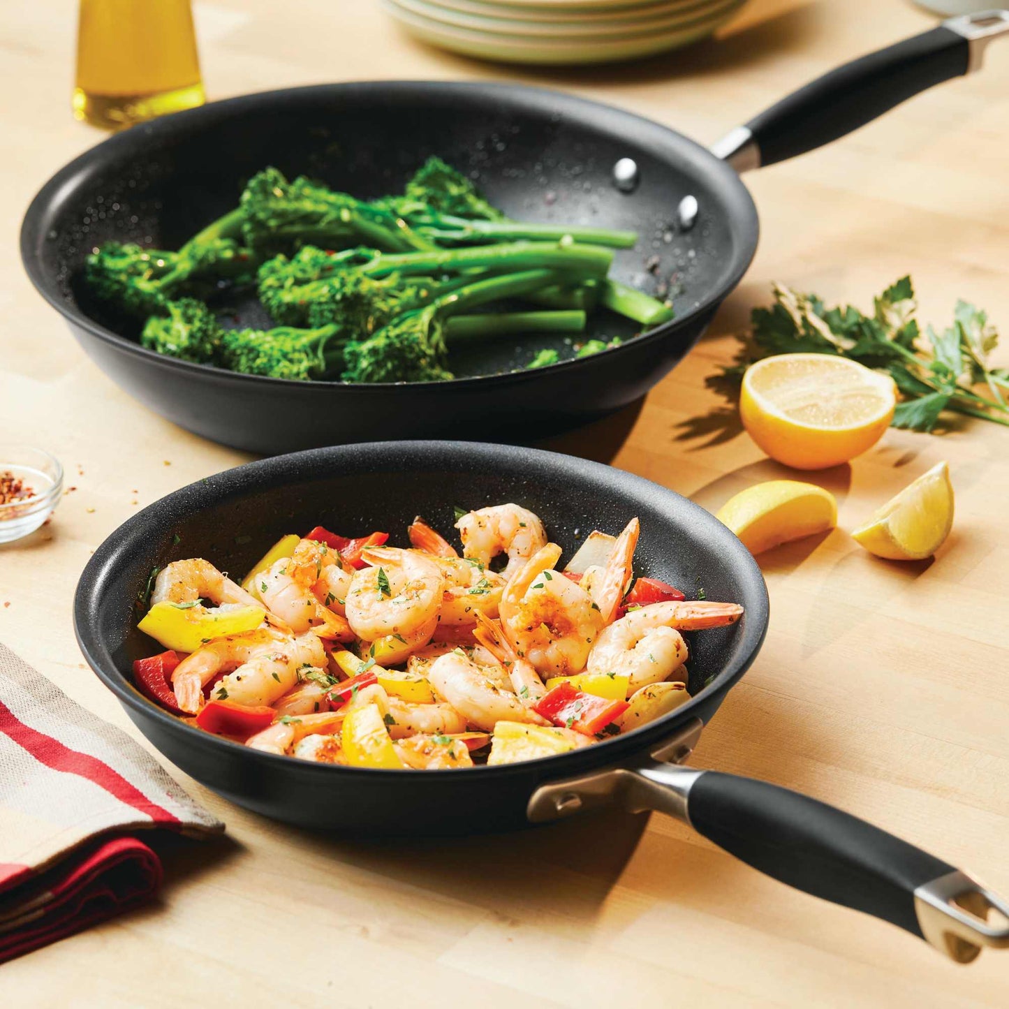 Anolon Advanced Home Nonstick Skillet Twin Pack 26/32cm Onyx