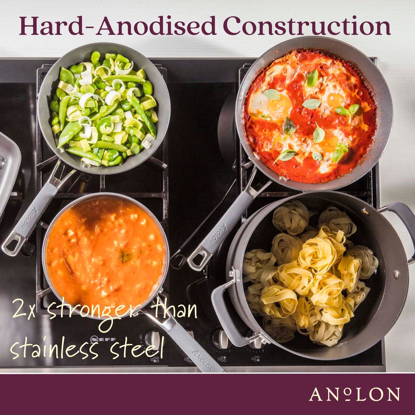 Anolon Endurance+ Nonstick Induction Saucepan With Bonus Steamer 18cm/2.8L