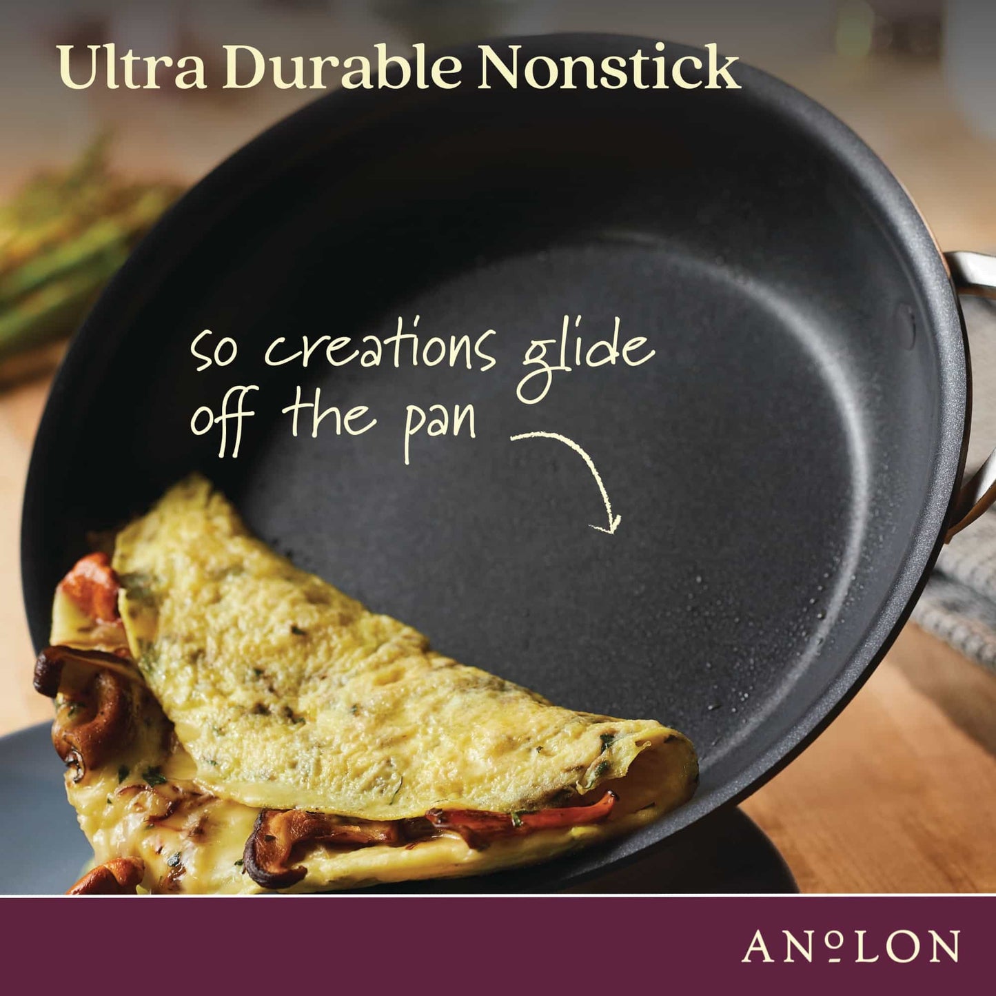 Anolon Endurance+ Nonstick Induction Open French Skillet 20cm