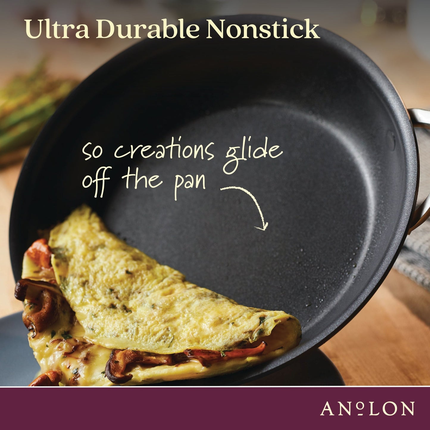 Anolon Endurance+ Nonstick Induction Open French Skillet 34cm