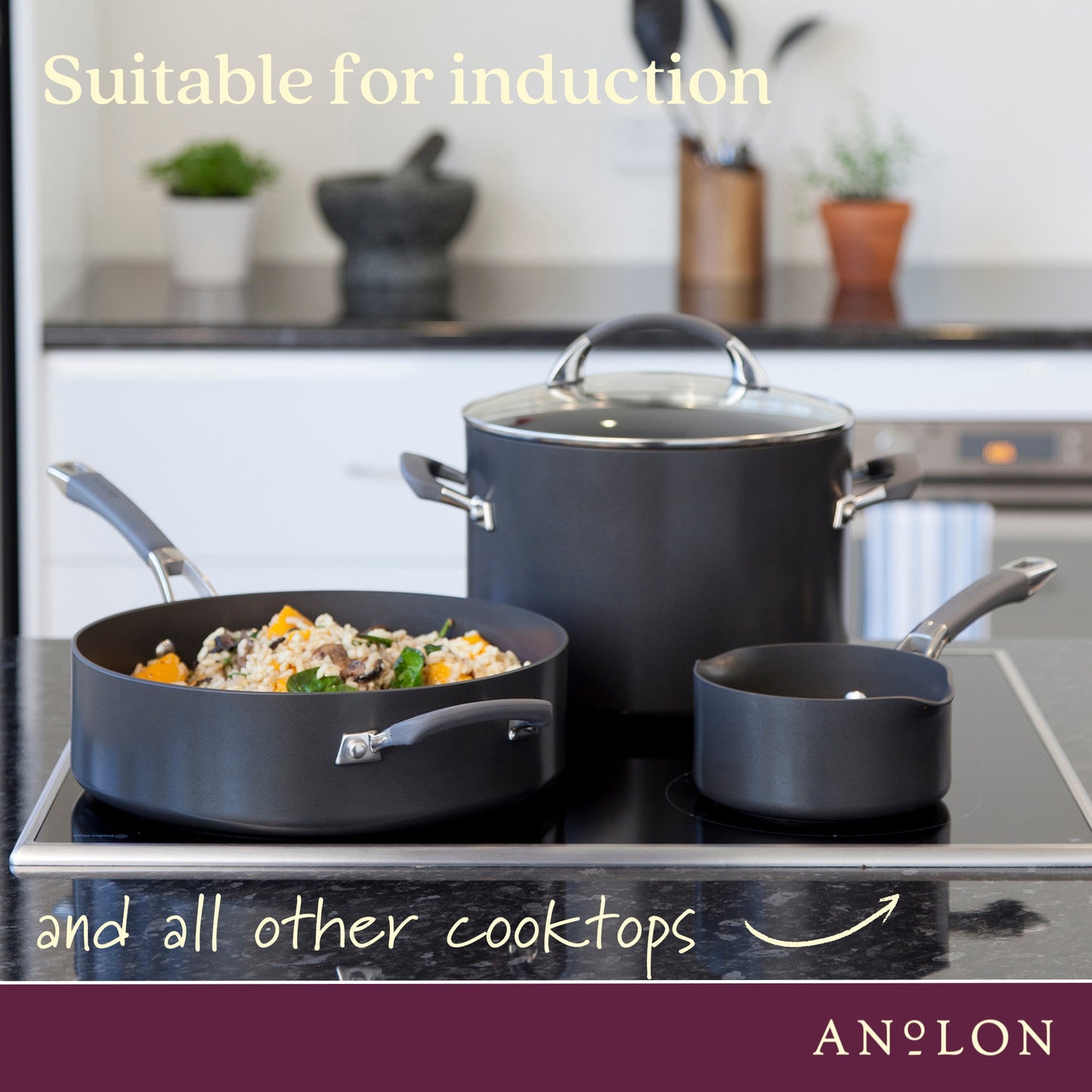 Anolon Endurance+ Nonstick Induction 3 Piece Starter Set