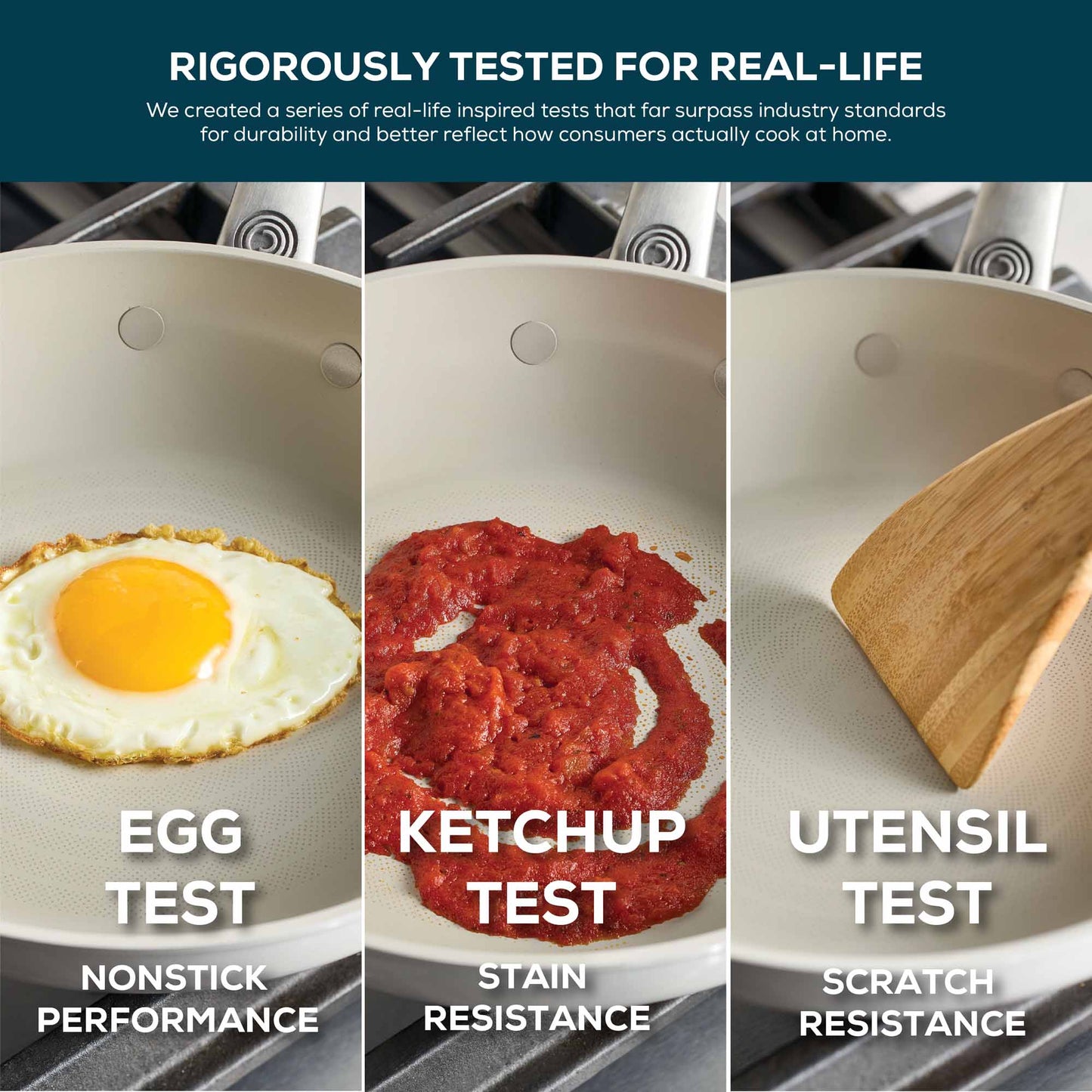 Circulon Halo With LaserDefense™ 25/30cm Covered Skillet Set Pearl White