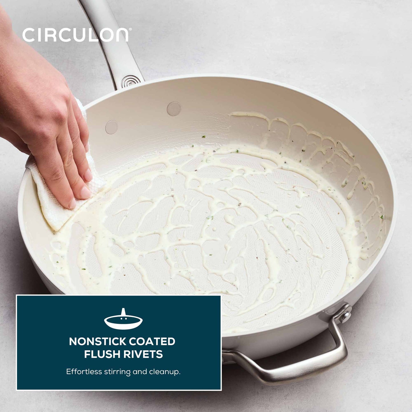 Circulon Halo With LaserDefense™ 25cm Skillet Pearl White