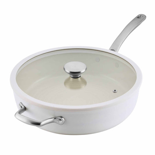 Circulon Halo With LaserDefense™ 30cm/4.7L Covered Sauté Pearl White