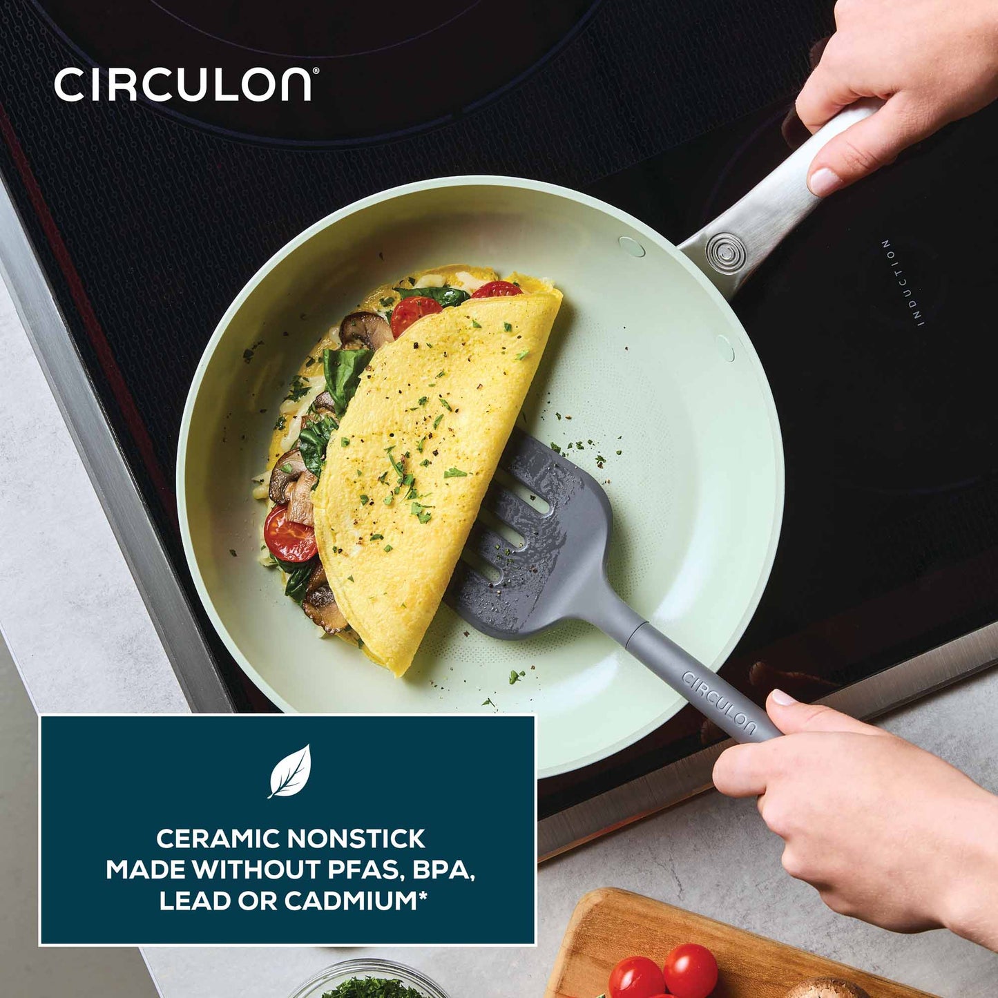 Circulon Halo With LaserDefense™ 25cm Skillet Sage Green