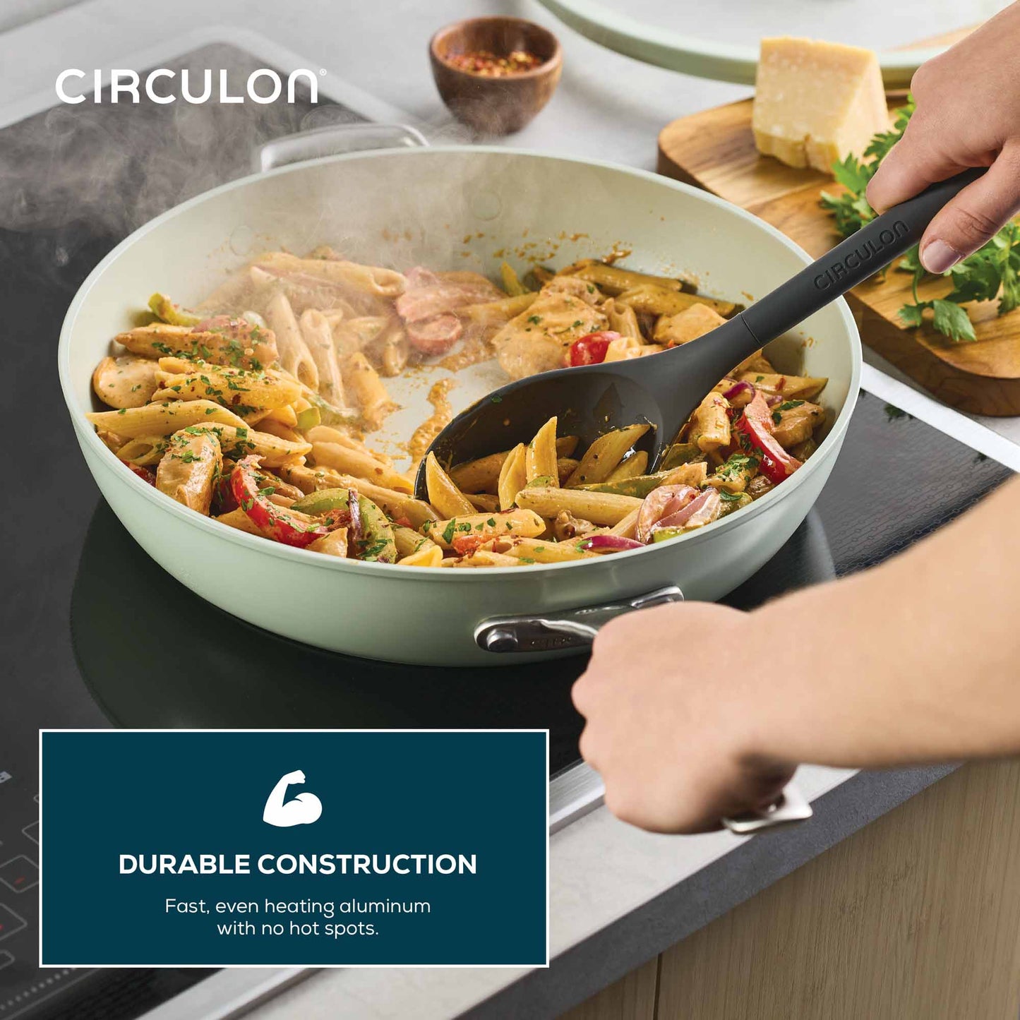Circulon Halo With LaserDefense™ 30cm Covered Skillet Sage Green