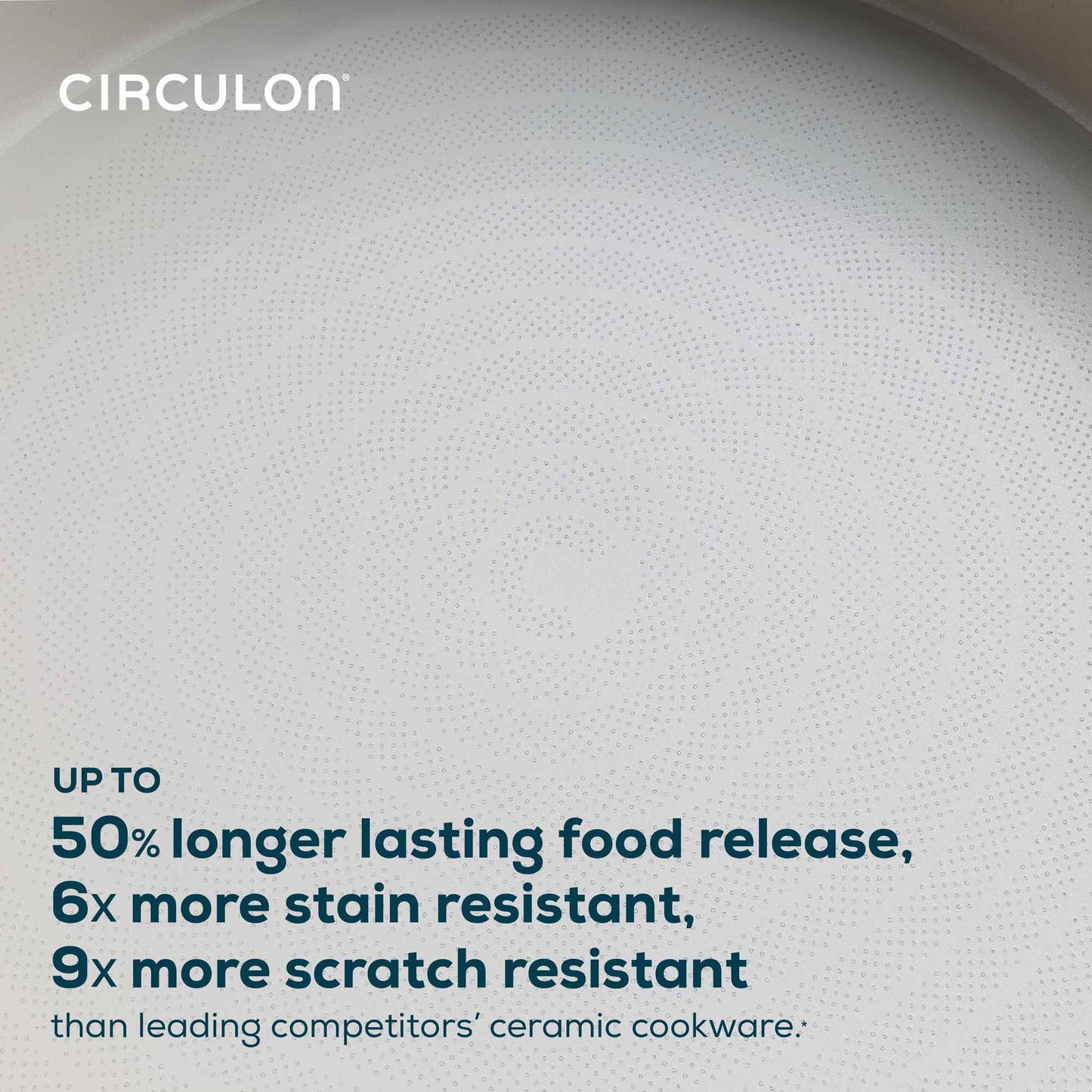 Circulon Halo With LaserDefense™ 11 Piece Cookware Set Pearl White